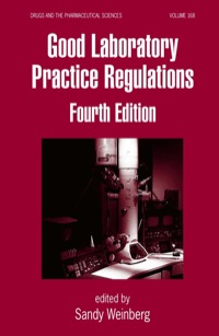 صورة الغلاف: Good Laboratory Practice Regulations 4th edition 9780367411374