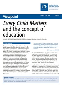 Cover image: Every Child Matters and the Concept of Education 1st edition