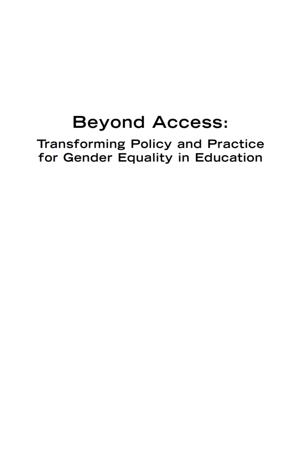 Beyond Access
