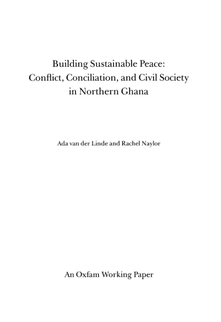 Cover image: Building Sustainable Peace 9780855984236