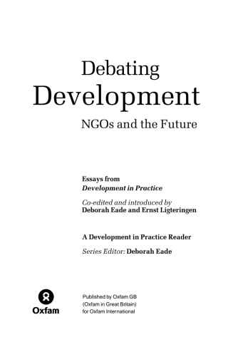 Imagen de portada: Debating Development 9780855984441