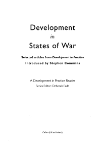 Cover image: Development in States of War 9780855983444