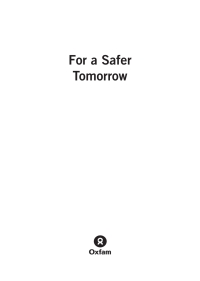 Imagen de portada: For a Safer Tomorrow 9780855986308