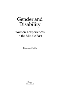 Cover image: Gender and Disability 9780855983635