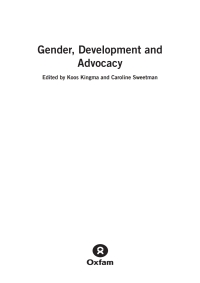 Cover image: Gender, Development, and Advocacy 9780855985523