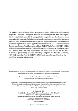 Imagen de portada: Gender, Development, and Climate Change 9780855984793
