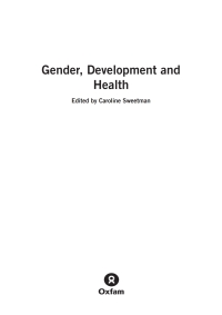 Cover image: Gender, Development and Health 9780855984564