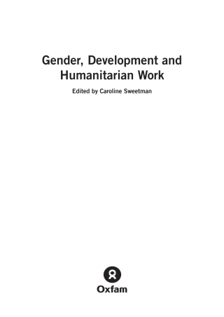 صورة الغلاف: Gender, Development, and Humanitarian Work 9780855984571