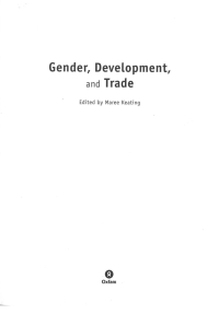 Imagen de portada: Gender, Development, and Trade 9780855985325