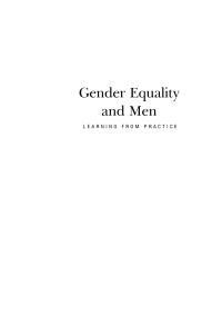 Imagen de portada: Gender Equality and Men 9780855985141