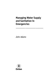 Cover image: Managing Water Supply and Sanitation in Emergencies 9780855983789