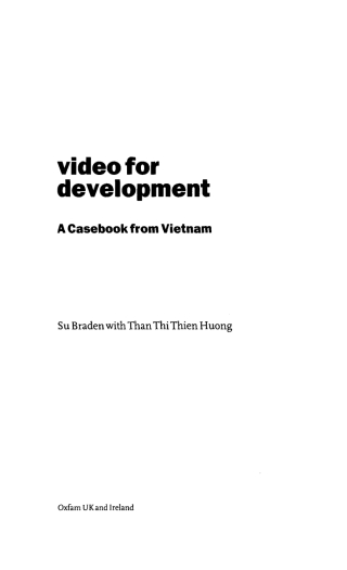 Imagen de portada: Video for Development 9780855983703