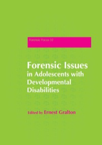 Cover image: Forensic Issues in Adolescents with Developmental Disabilities 9781849051446