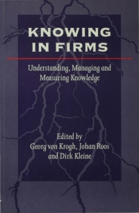 Omslagafbeelding: Knowing in Firms 1st edition 9780761960140