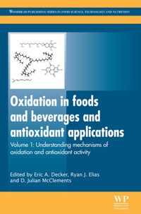 Cover image: Oxidation in Foods and Beverages and Antioxidant Applications: Understanding Mechanisms Of Oxidation And Antioxidant Activity 9781845696481