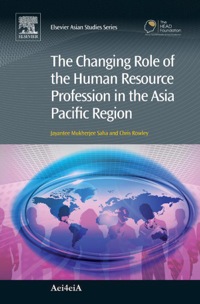 Titelbild: The Changing Role of the Human Resource Profession in the Asia Pacific Region 9780857094759