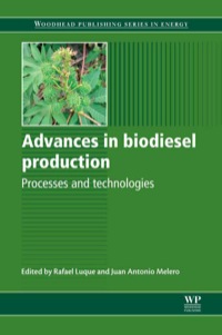 Imagen de portada: Advances in Biodiesel Production: Processes And Technologies 9780857091178