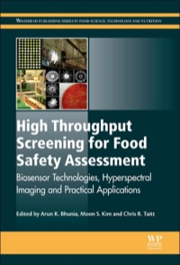 表紙画像: High Throughput Screening for Food Safety Assessment: Biosensor Technologies, Hyperspectral Imaging and Practical Applications 9780857098016