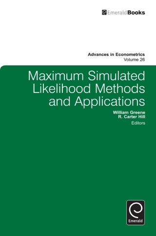 Imagen de portada: Maximum Simulated Likelihood Methods and Applications 9780857241498
