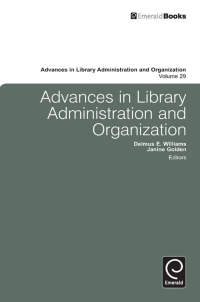 Imagen de portada: Advances in Library Administration and Organization 9780857242877