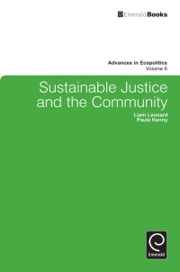 Cover image: Sustainable Justice and the Community 9780857243010