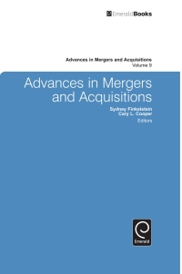 Cover image: Advances in Mergers and Acquisitions 9780857244659