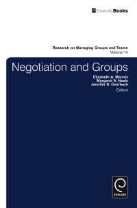 Imagen de portada: Negotiation in Groups 9780857245595