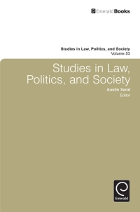 صورة الغلاف: Studies in Law, Politics and Society 9780857246158