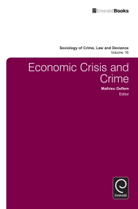 Imagen de portada: Economic Crisis and Crime 9780857248015