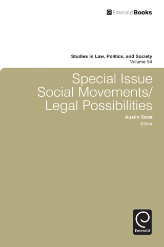 Imagen de portada: Special Issue: Social Movements/Legal Possibilities 9780857248251