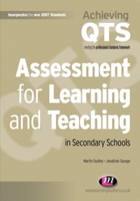 Imagen de portada: Assessment for Learning and Teaching in Secondary Schools 1st edition 9781844451074