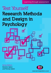 صورة الغلاف: Test Yourself: Research Methods and Design in Psychology 1st edition 9780857256652