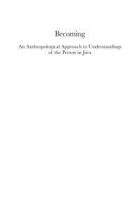 Imagen de portada: Becoming – An Anthropological Approach to Understandings of the Person in Java 1st edition 9780857285294