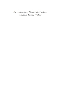 Imagen de portada: An Anthology of Nineteenth-Century American Science Writing 1st edition 9780857289742