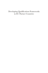 Cover image: Developing Qualifications Frameworks in EU Partner Countries 1st edition 9780857289841