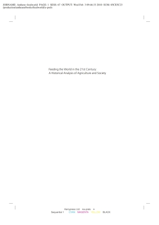 Immagine di copertina: Feeding the World in the 21st Century 1st edition 9781843318675