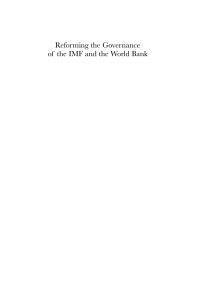 صورة الغلاف: Reforming the Governance of the IMF and the World Bank 1st edition 9781843312116