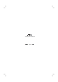 Cover image: Latin: A Fresh Approach Book 1 1st edition 9781898855255