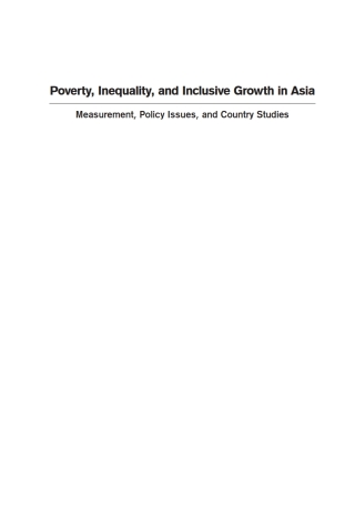 صورة الغلاف: Poverty, Inequality, and Inclusive Growth in Asia 1st edition 9781843318453