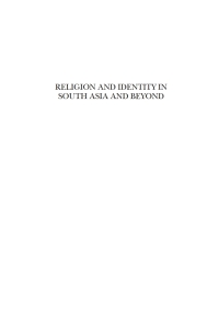 Titelbild: Religion and Identity in South Asia and Beyond 1st edition 9780857287908