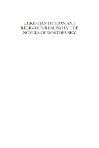 Imagen de portada: Christian Fiction and Religious Realism in the Novels of Dostoevsky 1st edition 9780857289766