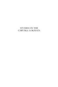 Imagen de portada: Studies on the Carvaka/Lokayata 1st edition 9780857284334