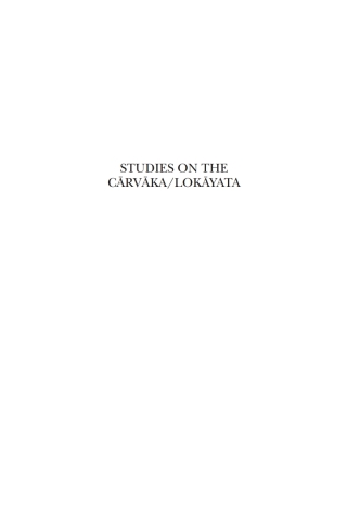 Cover image: Studies on the Carvaka/Lokayata 1st edition 9780857284334