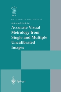 Cover image: Accurate Visual Metrology from Single and Multiple Uncalibrated Images 9781852334680