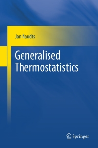 Imagen de portada: Generalised Thermostatistics 9780857293541