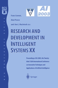 Imagen de portada: Research and Development in Intelligent Systems XX 1st edition 9781852337803