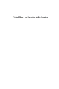 Cover image: Political Theory and Australian Multiculturalism 1st edition 9781845454920