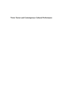Imagen de portada: Victor Turner and Contemporary Cultural Performance 1st edition 9781845454623
