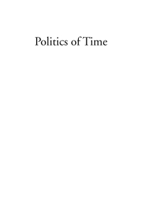 Cover image: Politics of Time 1st edition 9781845455101