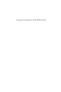 صورة الغلاف: European Foundations of the Welfare State 1st edition 9780857454768